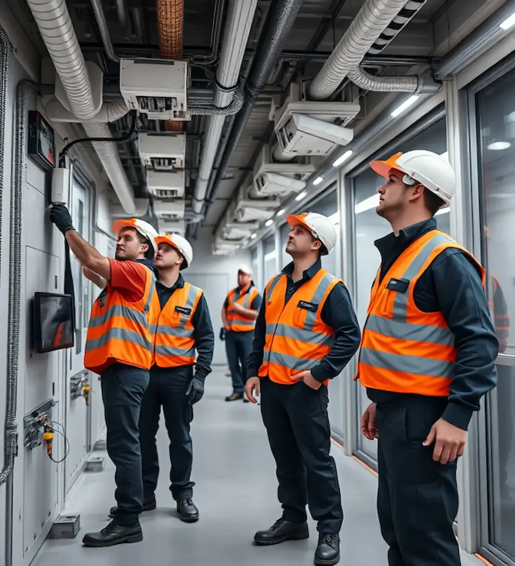 Equipo de expertos en seguridad electrónica instalando equipos en Zapopan